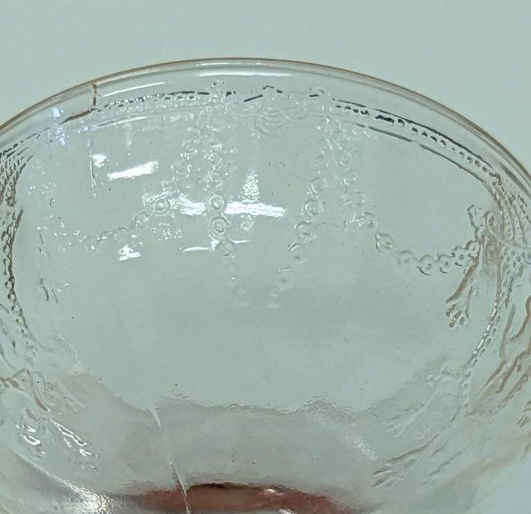 Jennifer Minatures Mosser Glass In Cameo Pattern Children's Set RARE Miniature Pink Champagne Glasses - Set of 4