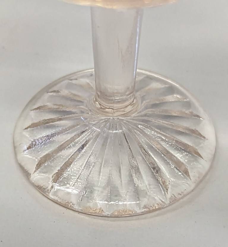 Jennifer Minatures Mosser Glass In Cameo Pattern Children's Set RARE Miniature Pink Champagne Glasses - Set of 4