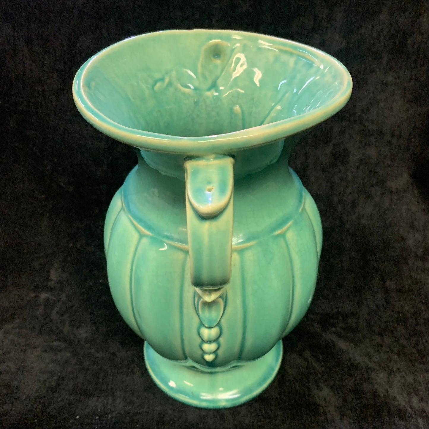 McCoy Turquoise Urn Shaped Vase - McCoy High Gloss Turquoise Urn