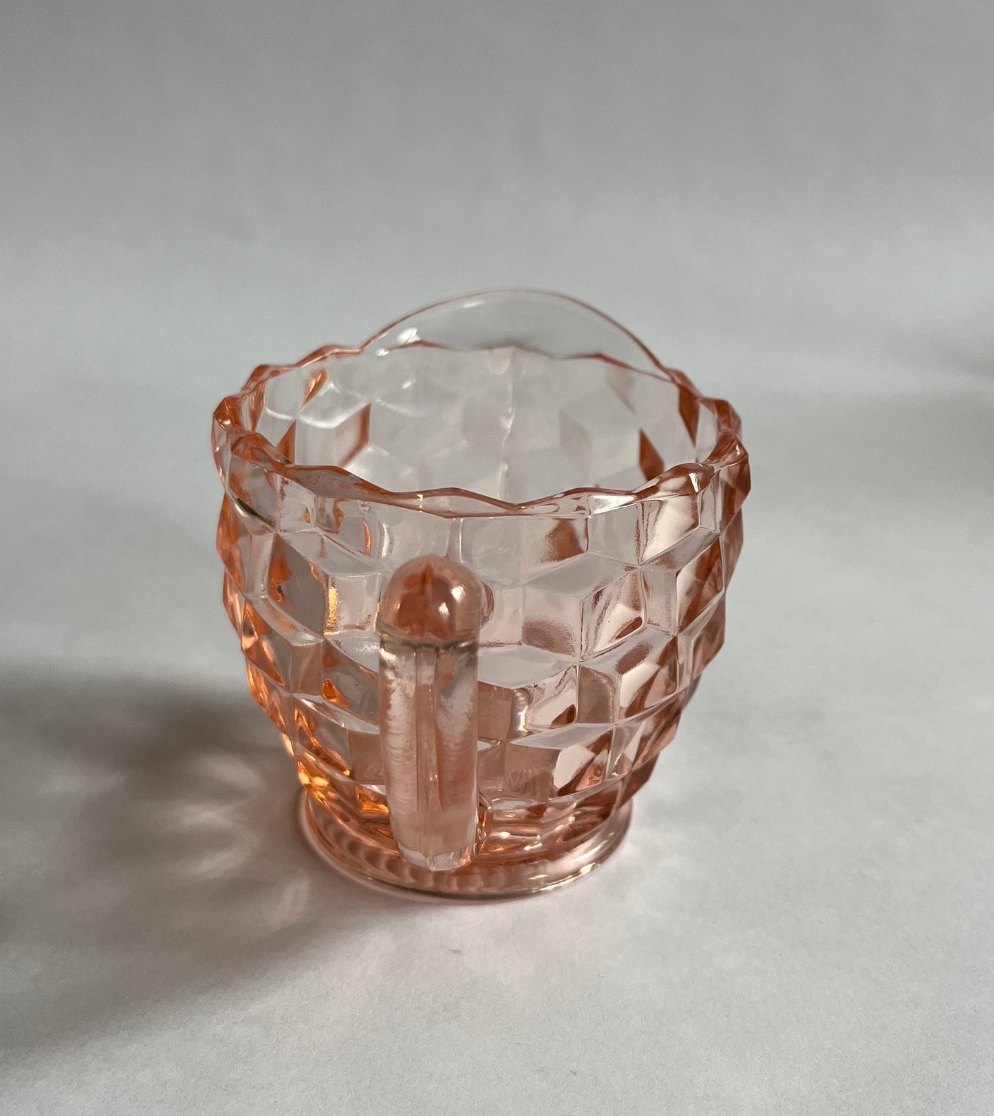 Jeannette Glass Co - Pink Windsor Diamond - Creamer Pitcher - Jeannette Glass Company - Depression Glass