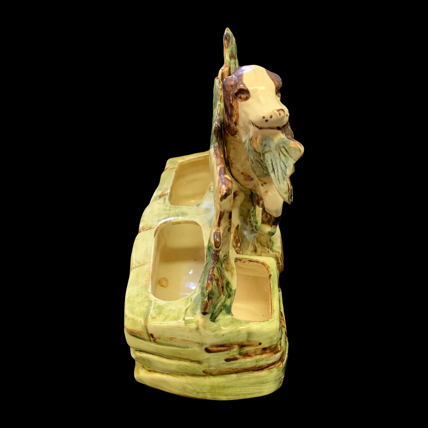 RARE Large Hunting Dog McCoy Pottery Planter - Large McCoy English Setter with Bird Planter