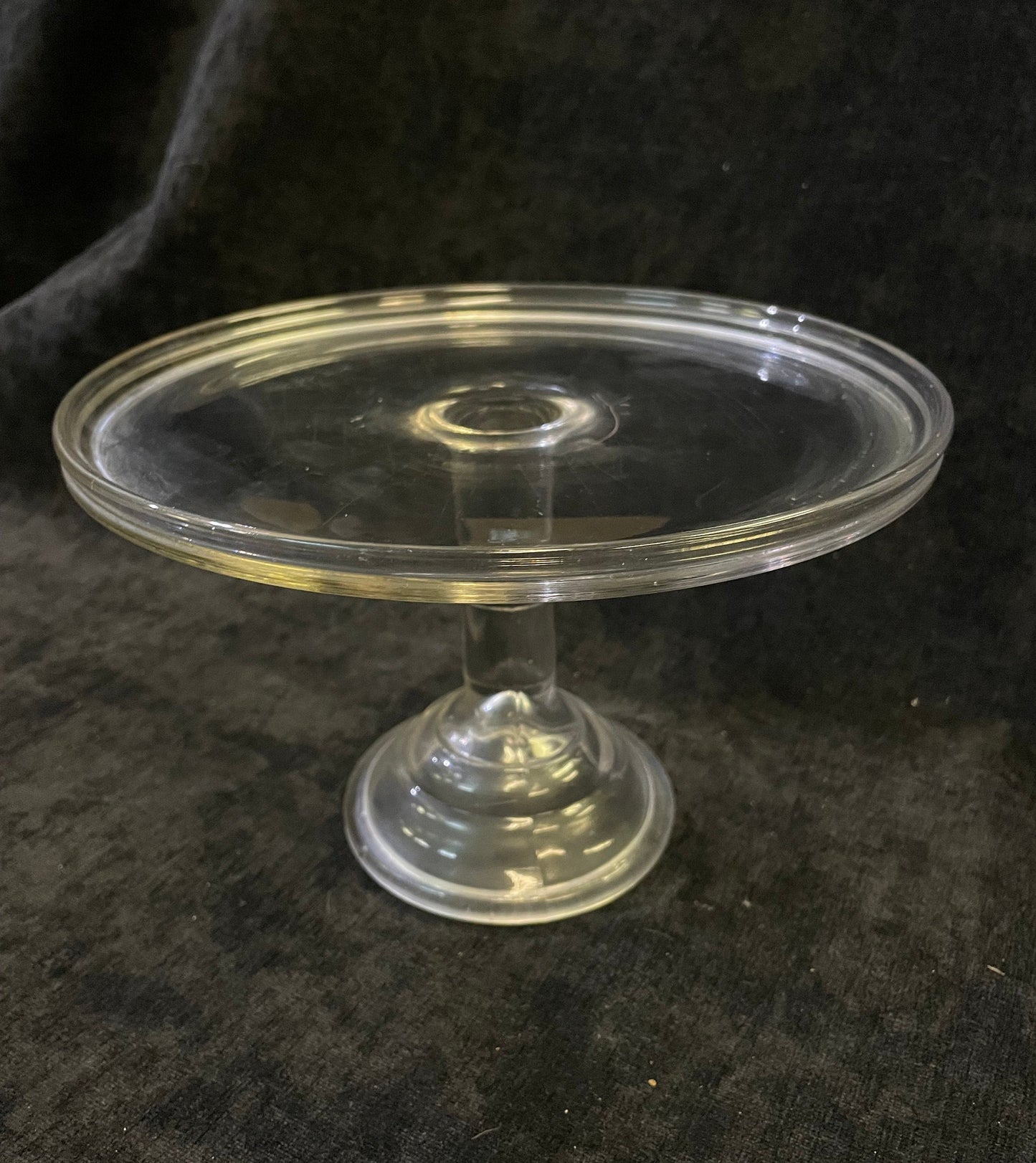 Simple and Plain Early Depression Glass Cake Stand