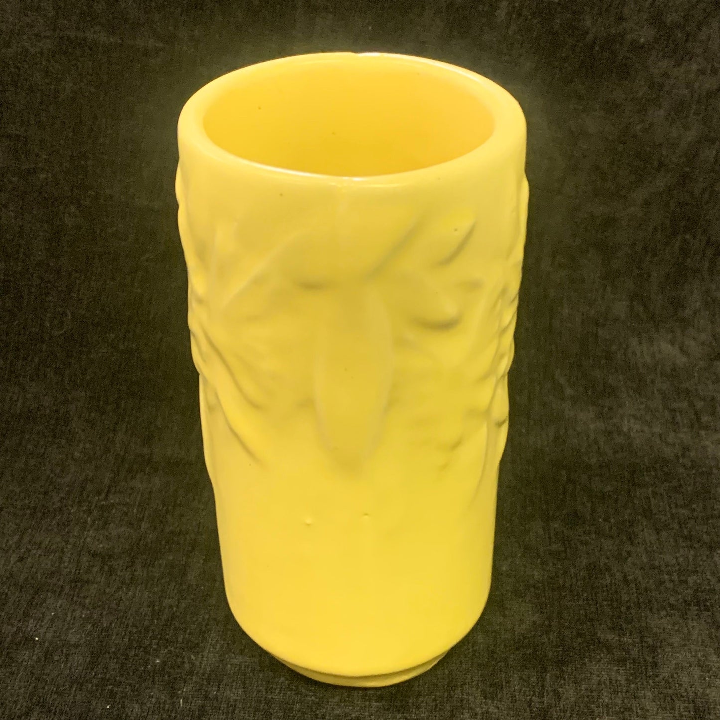 Matte Yellow Nelson McCoy Butterfly Vase - Small Pale Yellow Ceramic Vase - Popular McCoy Pottery - 6 inch Butterfly Vase