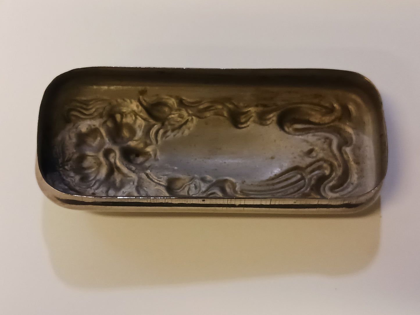 Vintage 1904 Fostoria Buttress Trinket Box - Art Nouveau Crystal Cut Glass
