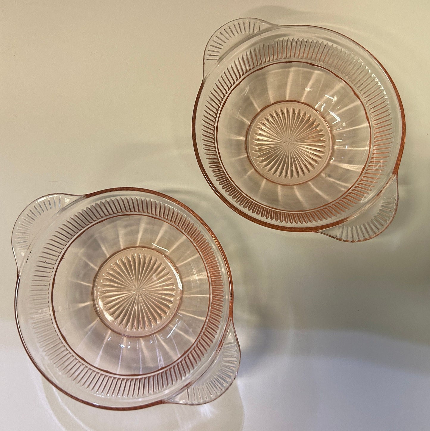 Coronation Pattern Custard/Fruit Bowls - Anchor Hocking Pink Depression Glass - 5.5 inch - 3 Sold Individually