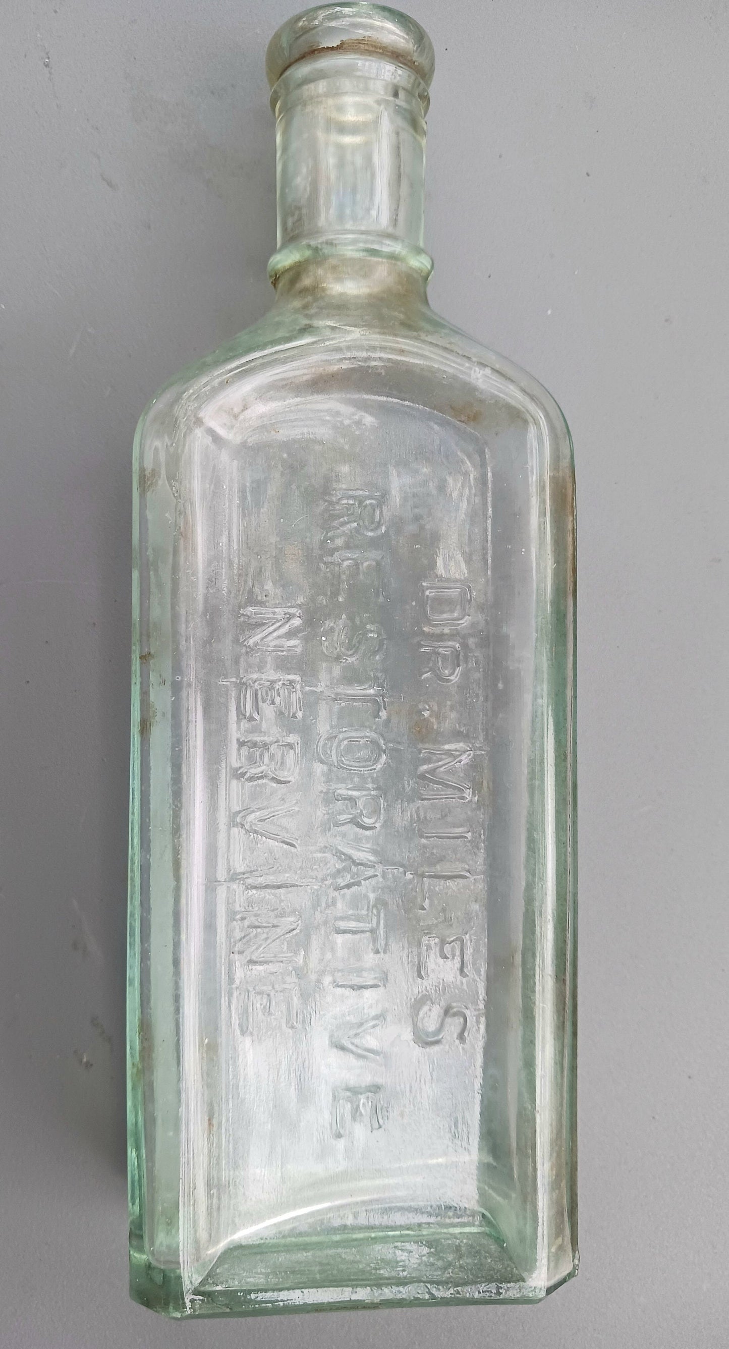 Dr. Miles Restorative Nervine Bottle - Vintage Medical Prescription Bottles - 1890s Medical Collectibles - Quack Medicine Bottle
