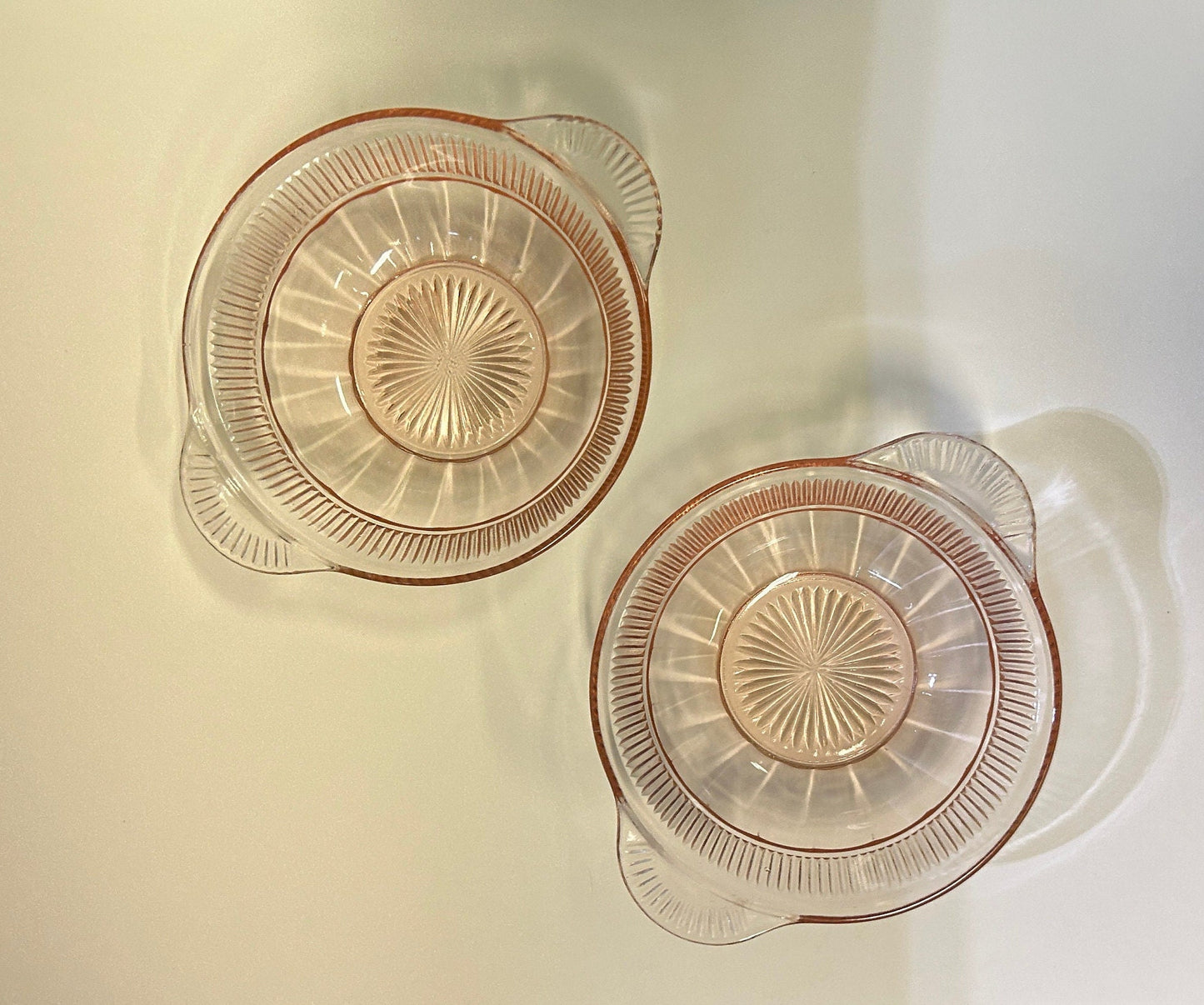 Coronation Pattern Custard/Fruit Bowls - Anchor Hocking Pink Depression Glass - 5.5 inch - 3 Sold Individually