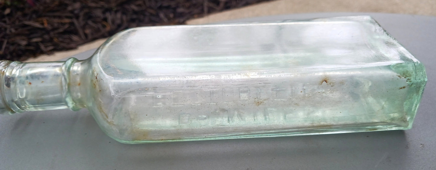 Dr. Miles Restorative Nervine Bottle - Vintage Medical Prescription Bottles - 1890s Medical Collectibles - Quack Medicine Bottle