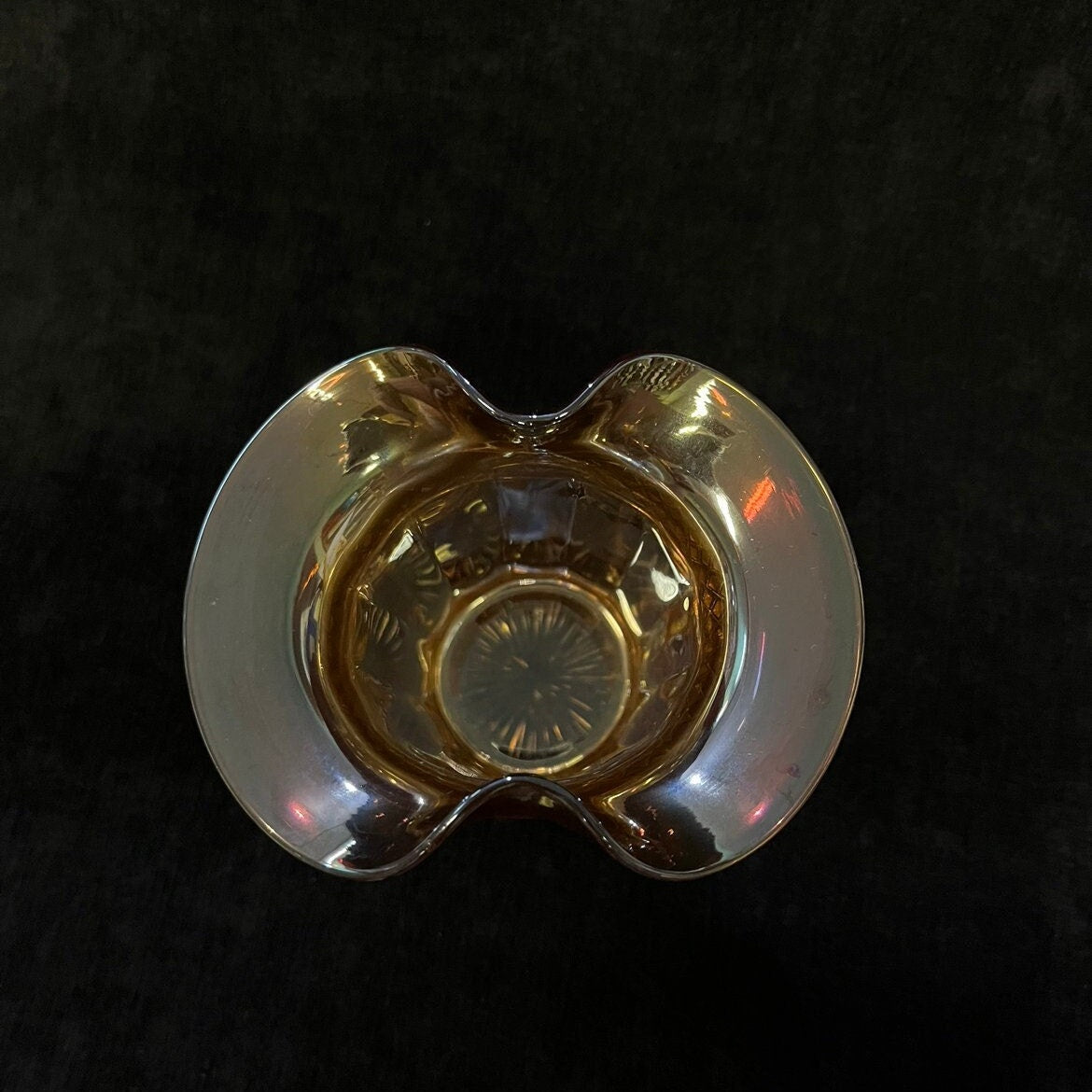Marigold Carnival Glass Top Hat - Vintage