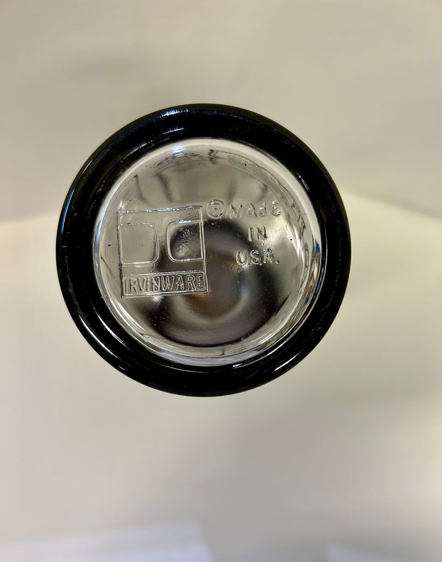 Irvineware Clear Glass Cocktail Shaker - 1970s Cocktail Shaker with Drink Recipes