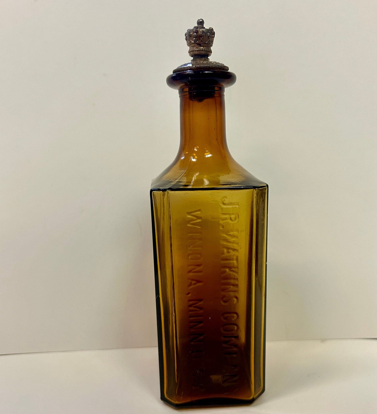 Watkins Amber Glass Bottle - Vintage