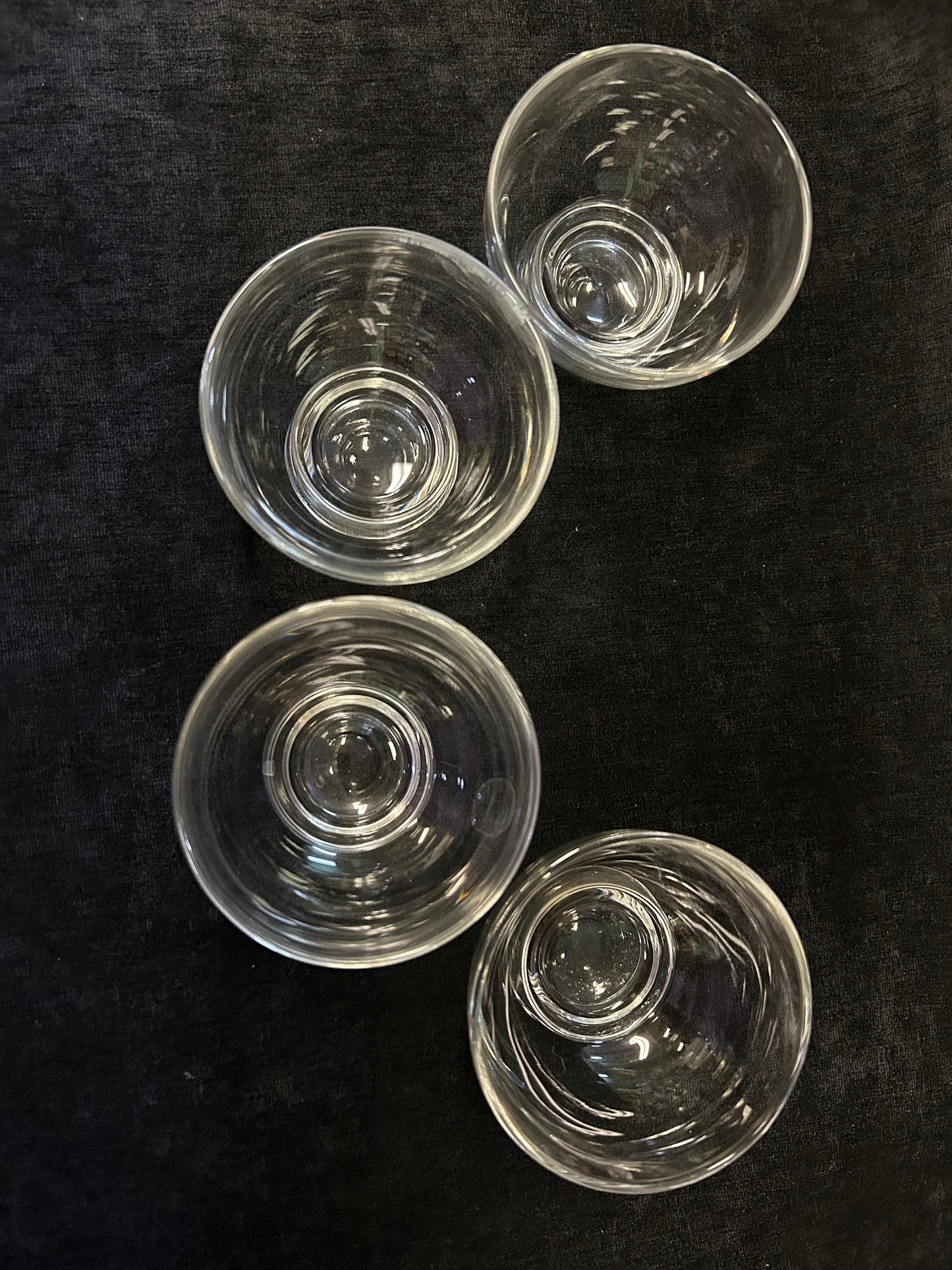 Crystal Condiment Bowls- Nut or Snack bowls - Serve Game Table Snacks Set of 4 Crystal Bowls