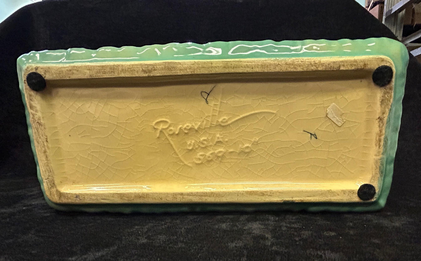 Roseville Pottery Ming Tree Planter 11" x 5" - 1949 Roseville -Turquoise with Pink Foliage on Tan Branches -Mid Century Art Pottery