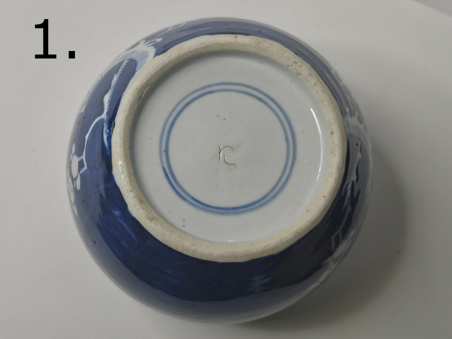 Hand Painted Prunus Blossom Tree Design- Early 20th Century China -Pottery Ginger Jar Vase - #1 is 16"- C - #2 is 17" C - Sold Individually