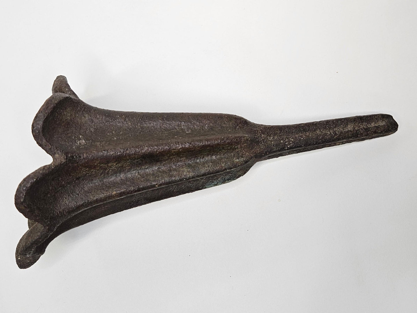 Cast Iron Flower Shaped Cemetery Vase - RARE Tulip/Blossom Shaped Iron Grave Site Vase - Antique Iron Flower Urn Holds Fresh Flowers