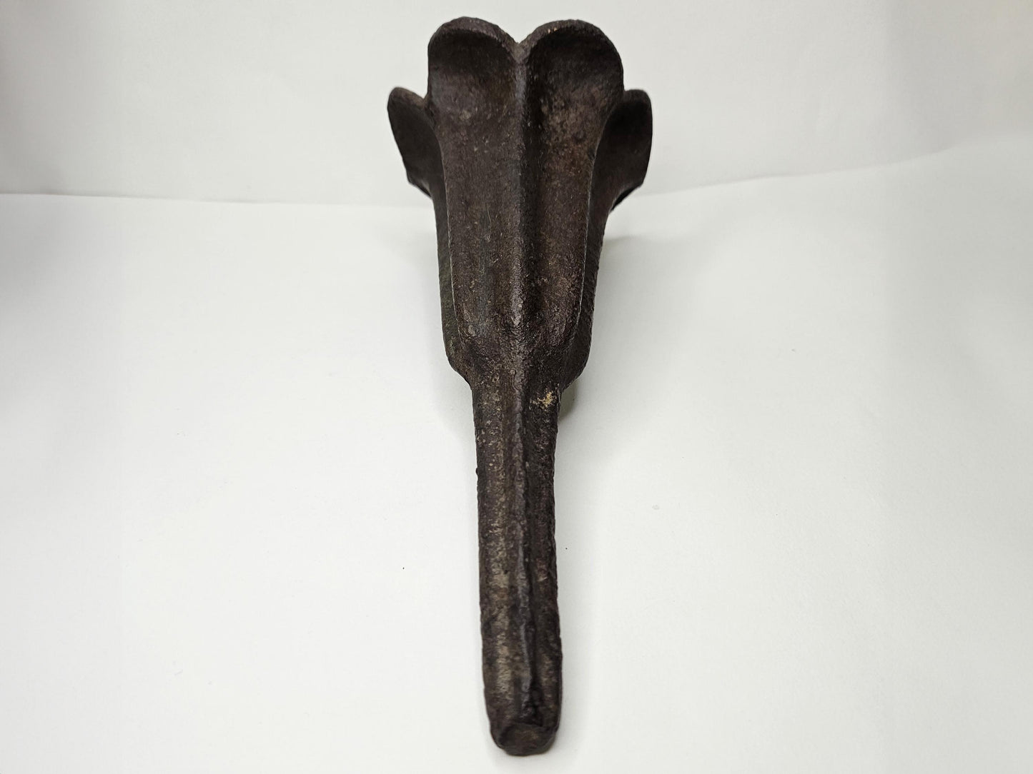 Cast Iron Flower Shaped Cemetery Vase - RARE Tulip/Blossom Shaped Iron Grave Site Vase - Antique Iron Flower Urn Holds Fresh Flowers