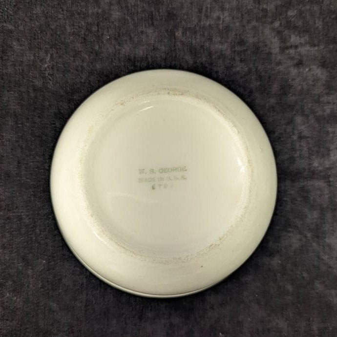 vintage ceramic children's bowl by W.S. George Pottery Co., USA. bottom