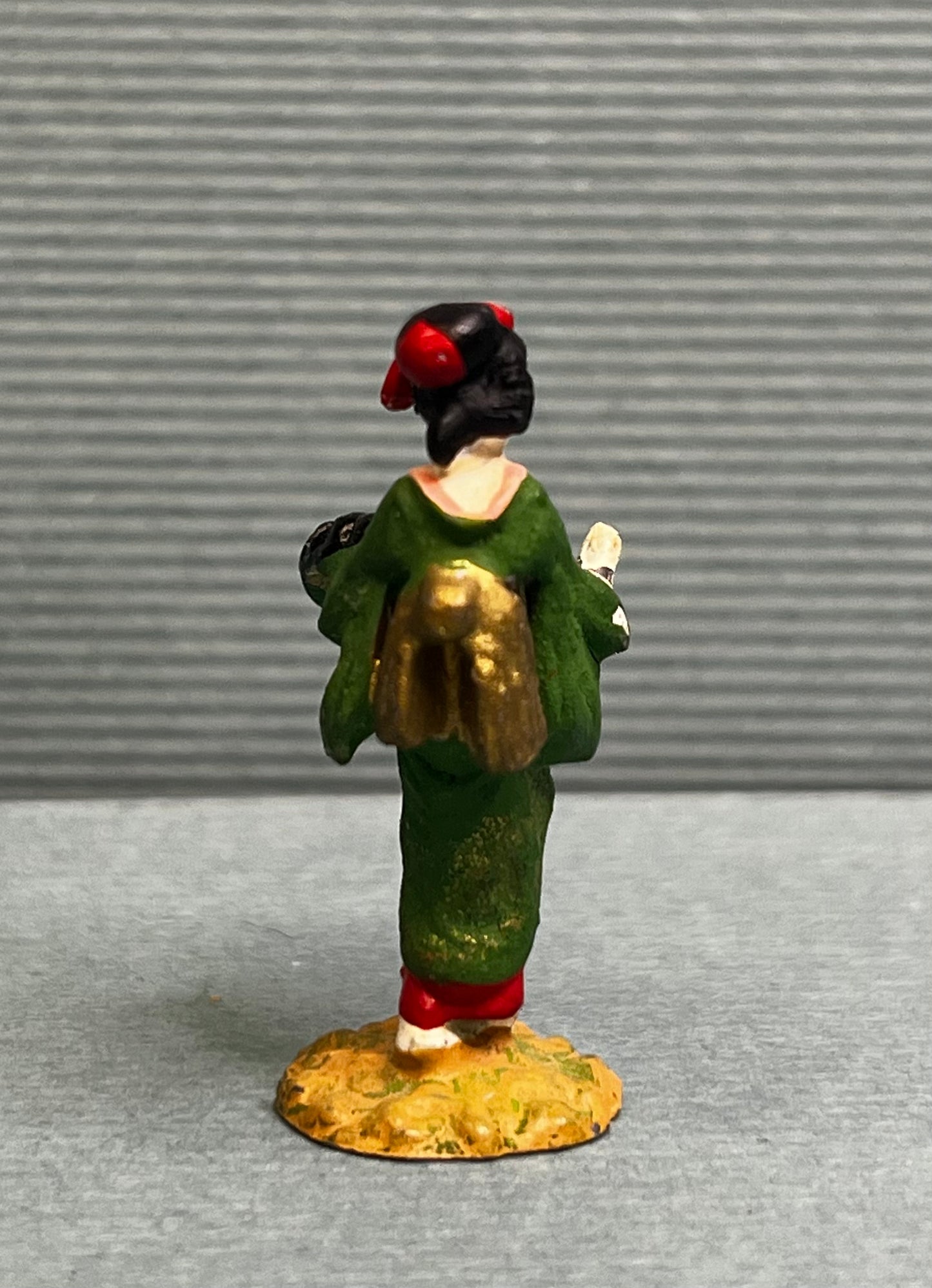 Miniature Japanese Metal Figurines - Sold as Set of 6