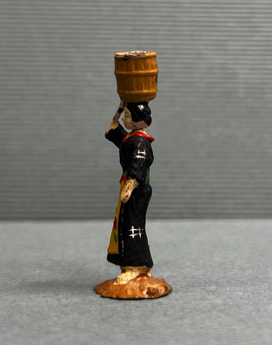 Miniature Japanese Metal Figurines - Sold as Set of 6