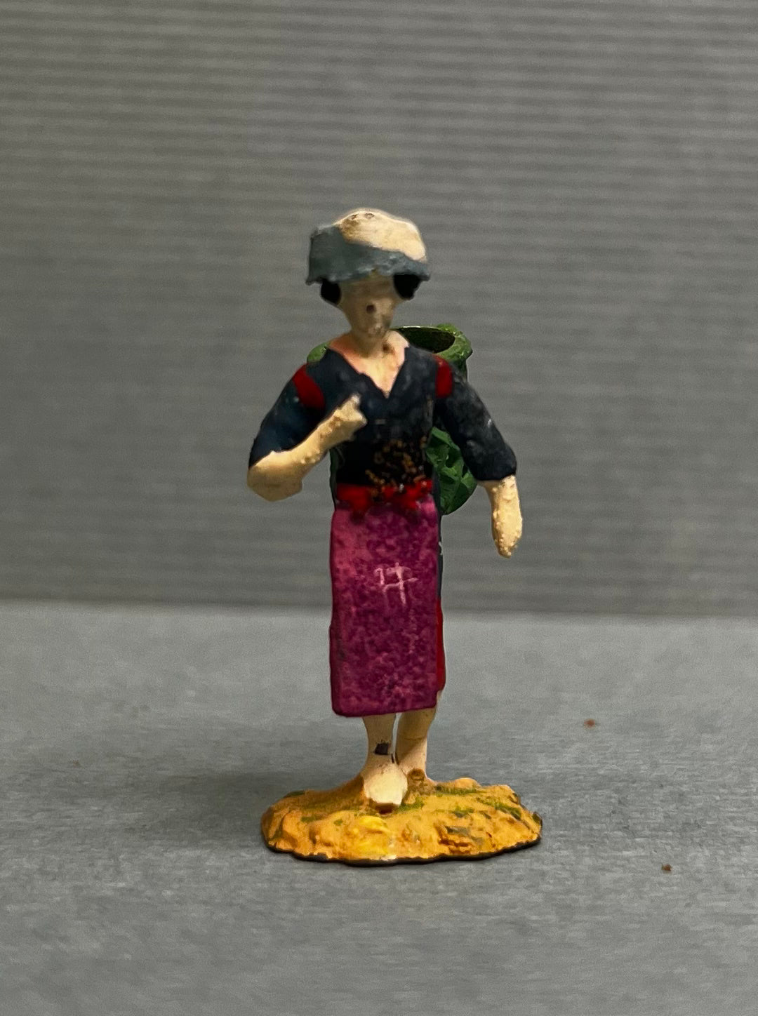 Miniature Japanese Metal Figurines - Sold as Set of 8
