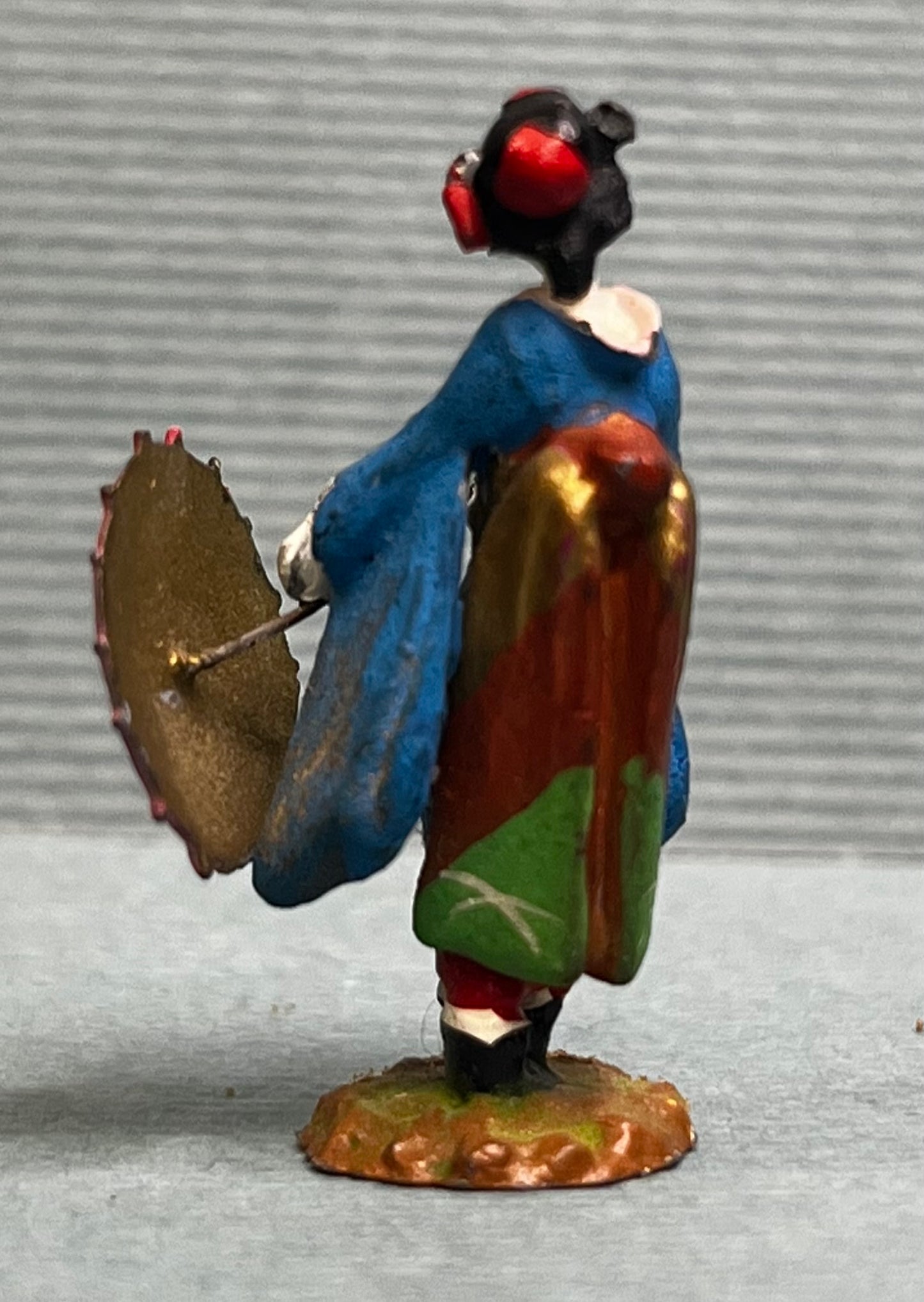 Miniature Japanese Metal Figurines - Sold as Set of 8
