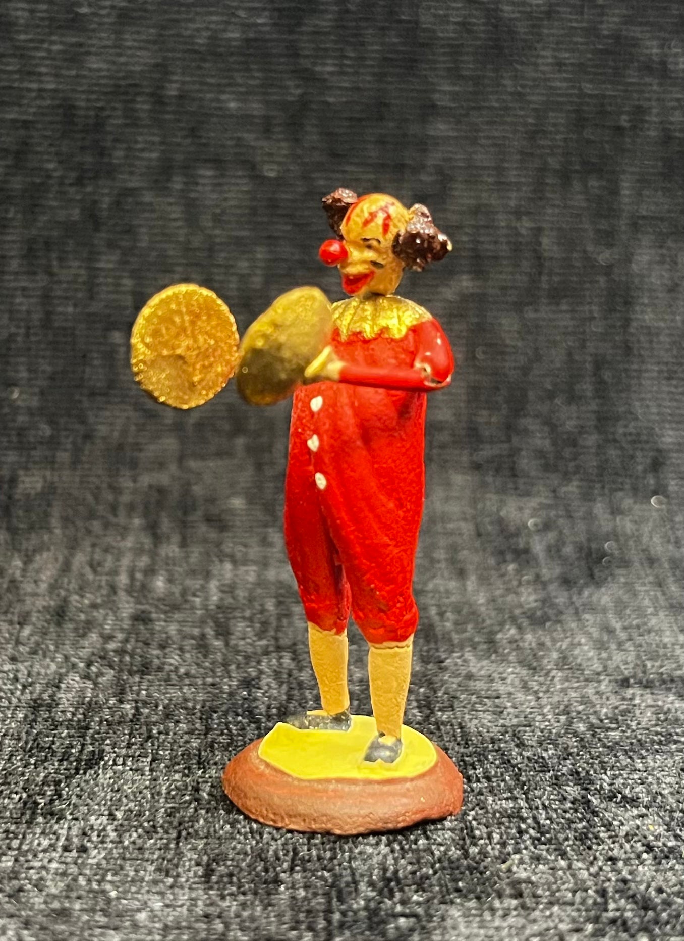 Miniature Italian Wire Clown 1 of 4 - Clown with Cymbals - Sold Individually