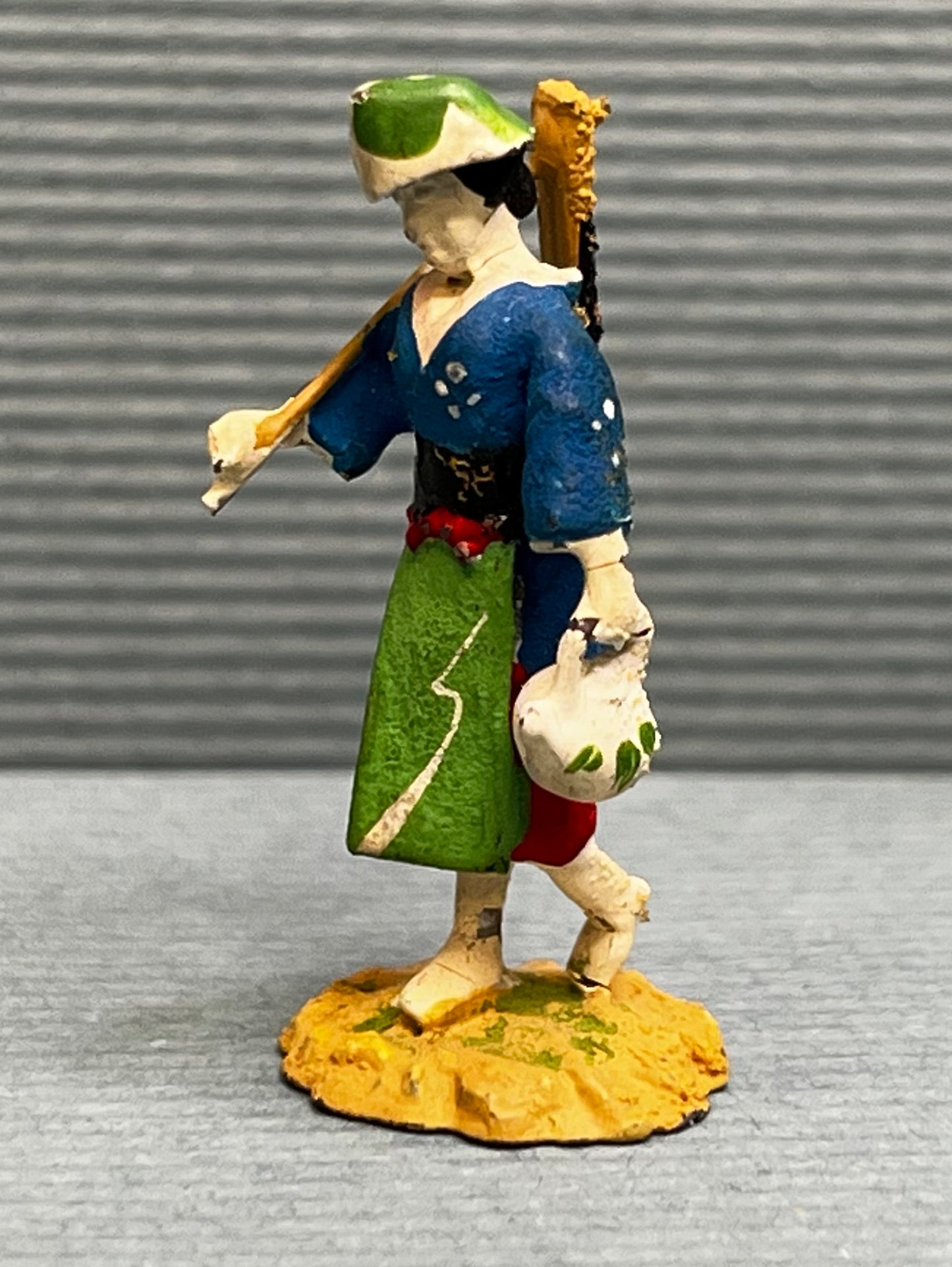 Miniature Japanese Metal Figurines - Sold as Set of 5