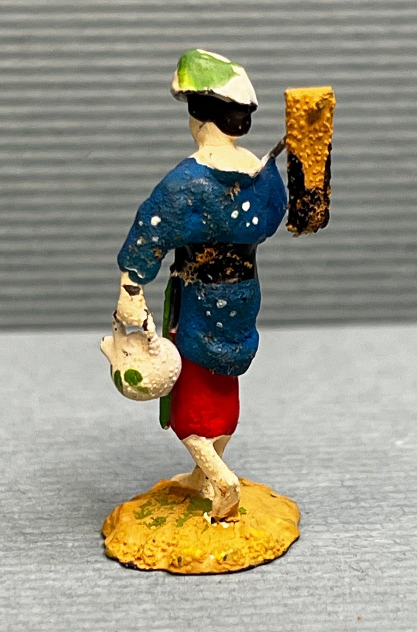 Miniature Japanese Metal Figurines - Sold as Set of 5