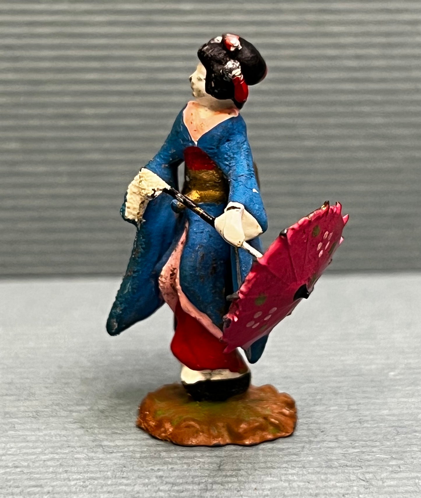Miniature Japanese Metal Figurines - Sold as Set of 5