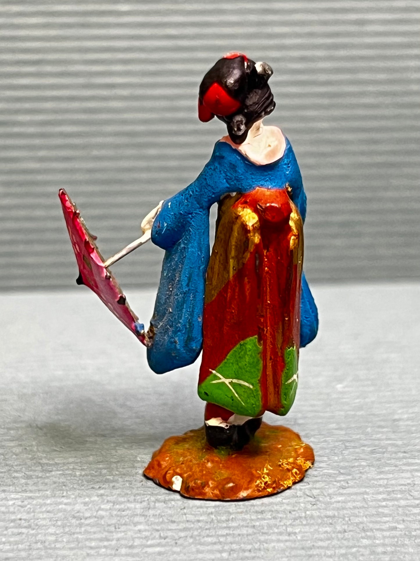 Miniature Japanese Metal Figurines - Sold as Set of 5