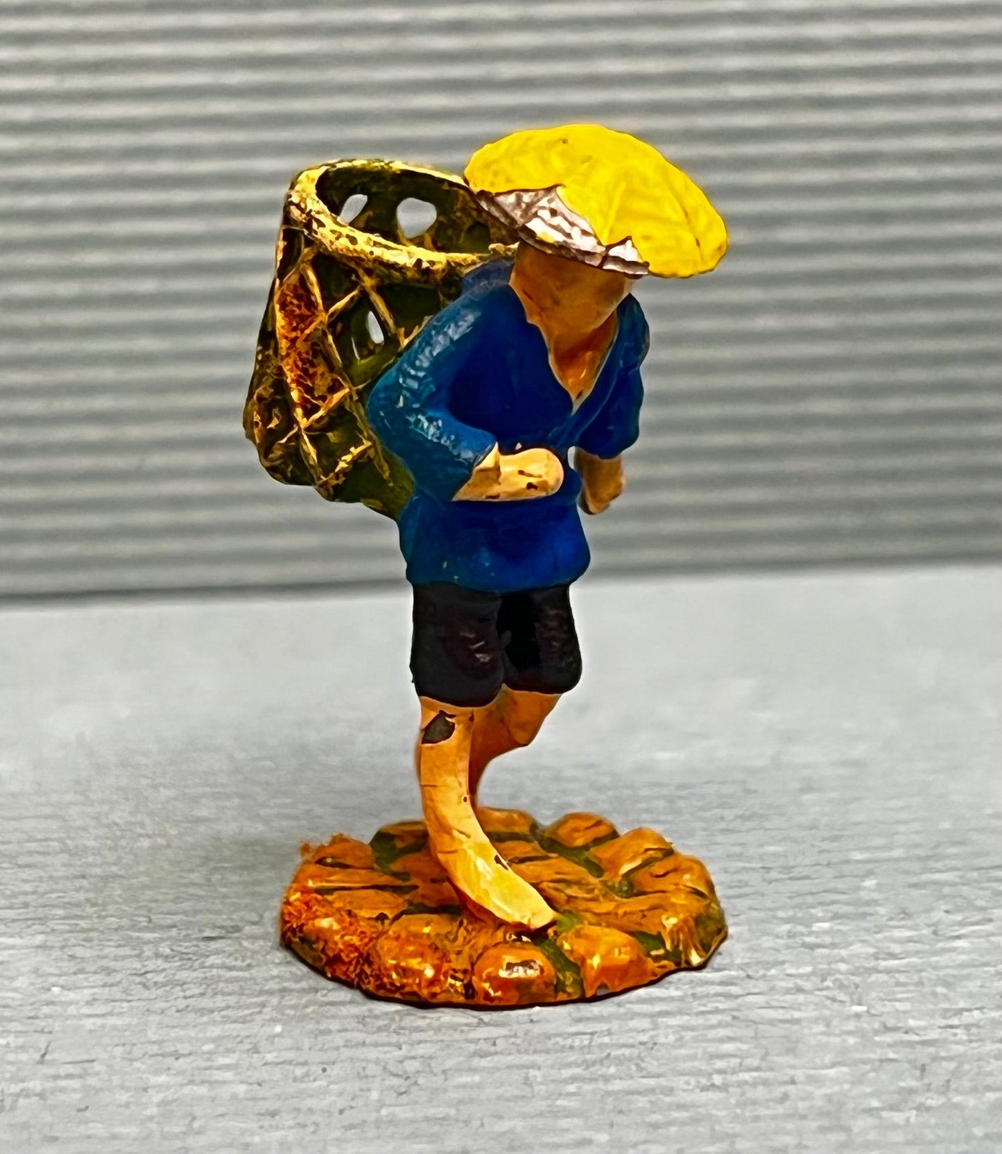 Miniature Japanese Metal Figurines - Sold as Set of 5