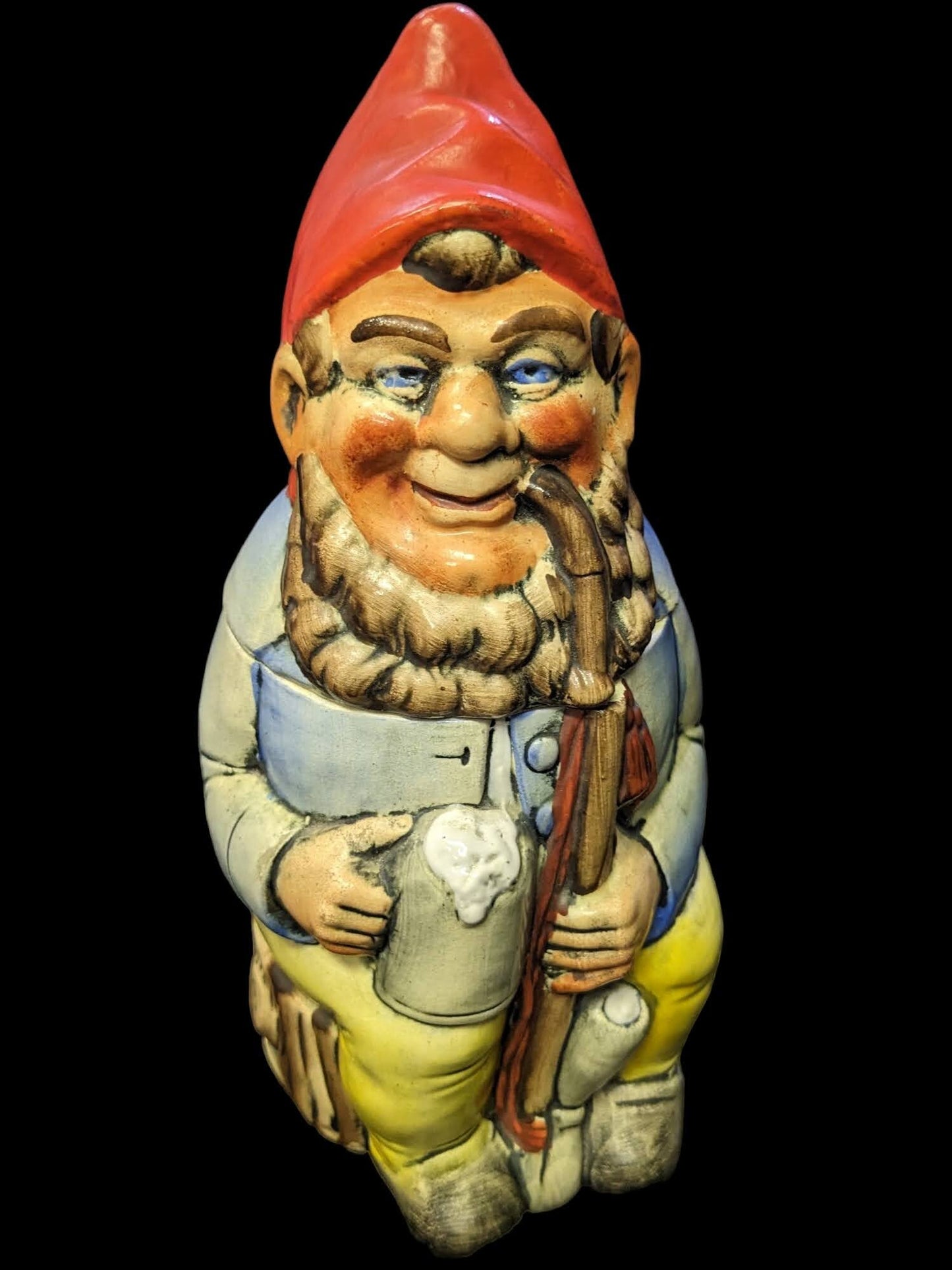 Rosskropf and Gerz Stein 1901 - Antique Gnome Character Beer Stein
