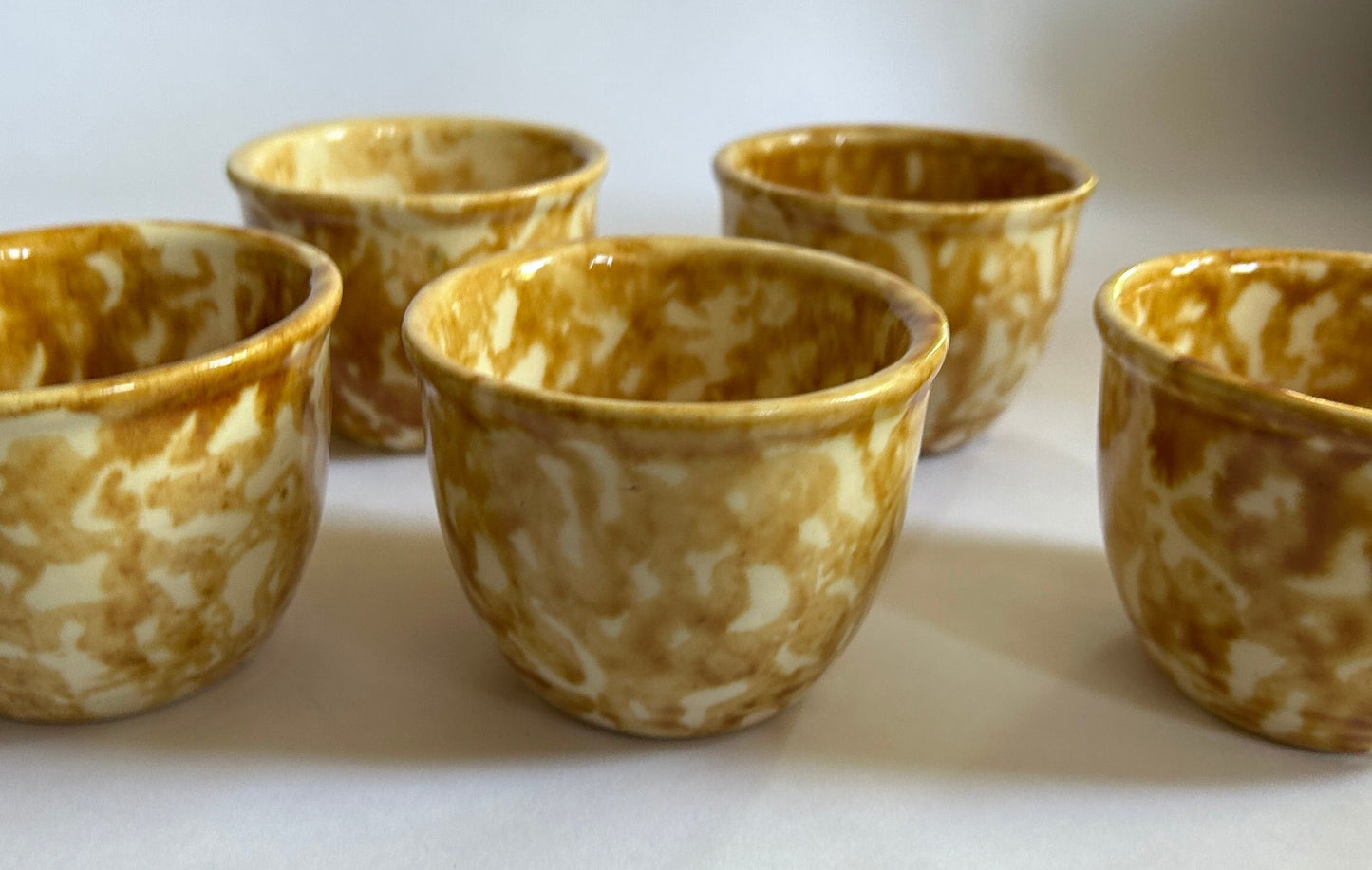 Spongeware Cups - Vintage Spongeware, individually