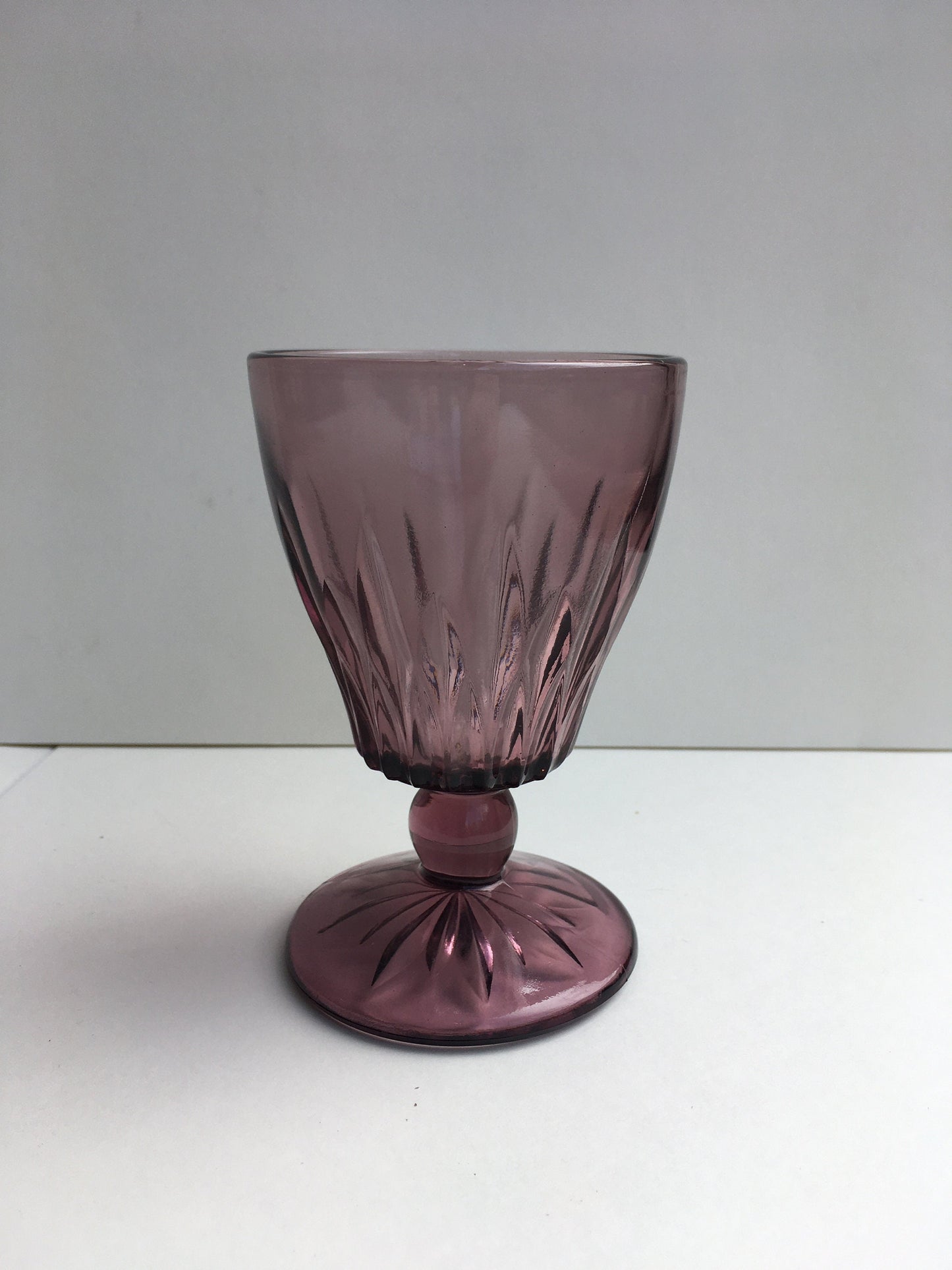 Hazel Atlas Purple Amethyst Moroccan Glasses - 4.5 Inches, Small,  4 Available each Sold Separately