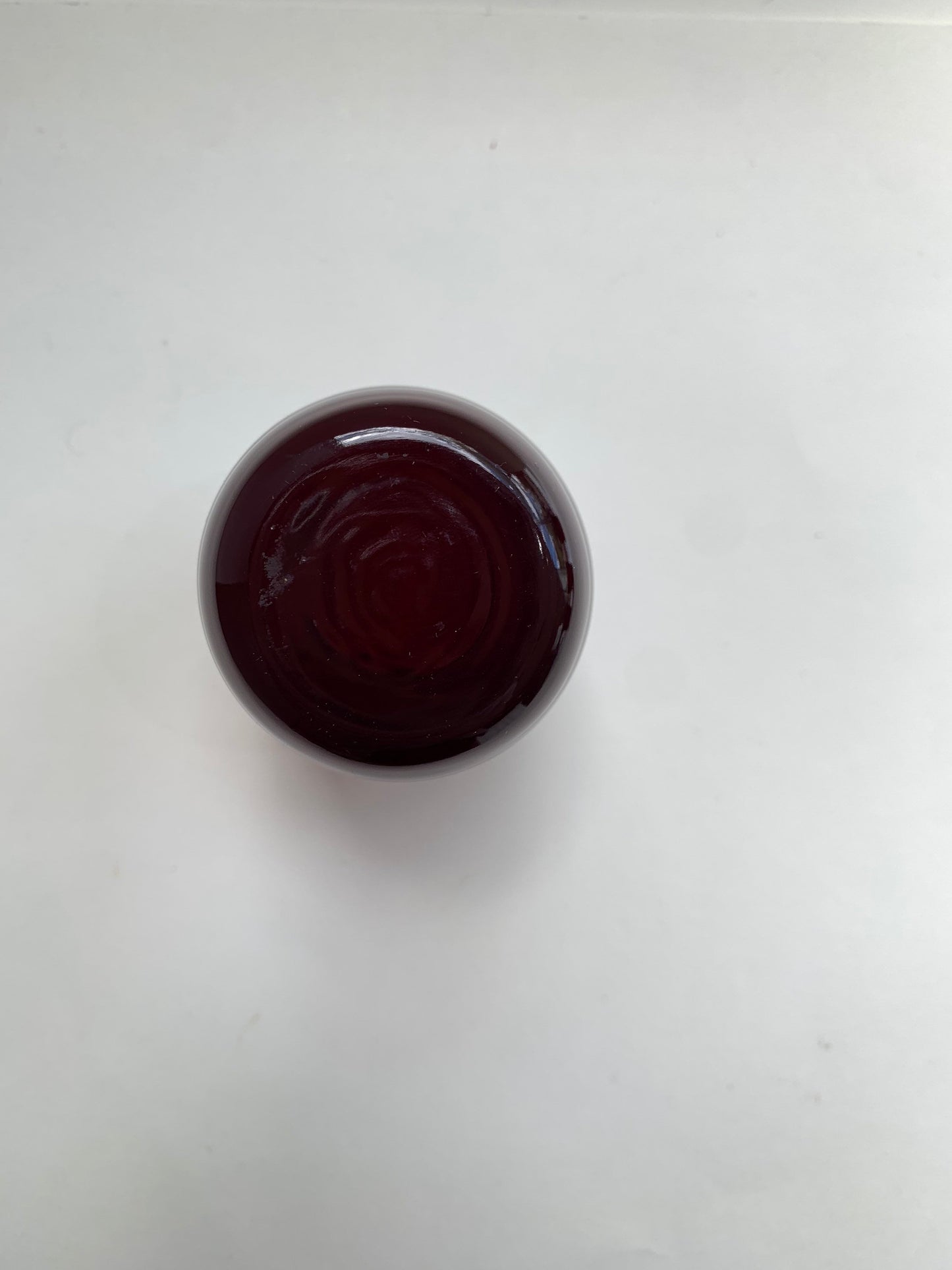 Pressed Ruby Glass Curved Juice Glass - 3.5 inches - Vintage