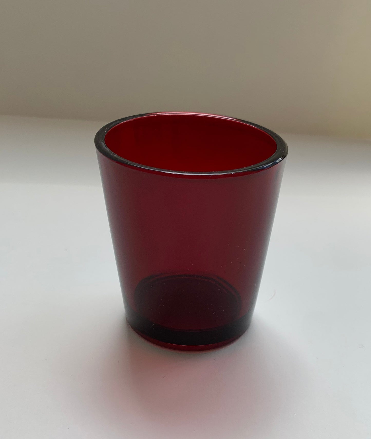 Pressed Ruby Glass Juice Glass - Vintage