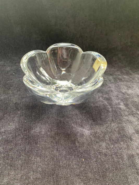 Austrian Mikasa Glass Flower Shaped Candy Dish, Vintage