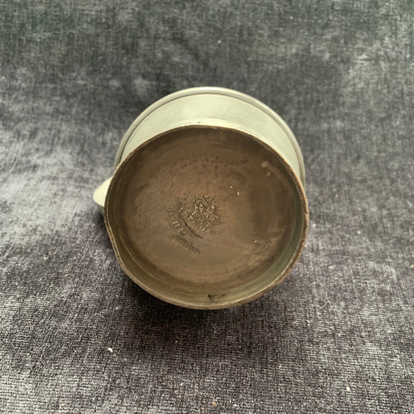 Pewter Kerosene Jar, Imperial Made in England, Vintage English Estate Piece