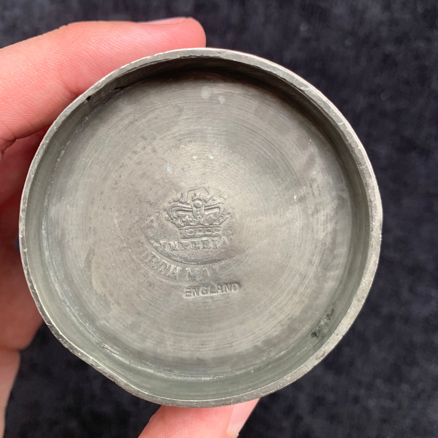 Pewter Kerosene Jar, Imperial Made in England, Vintage English Estate Piece