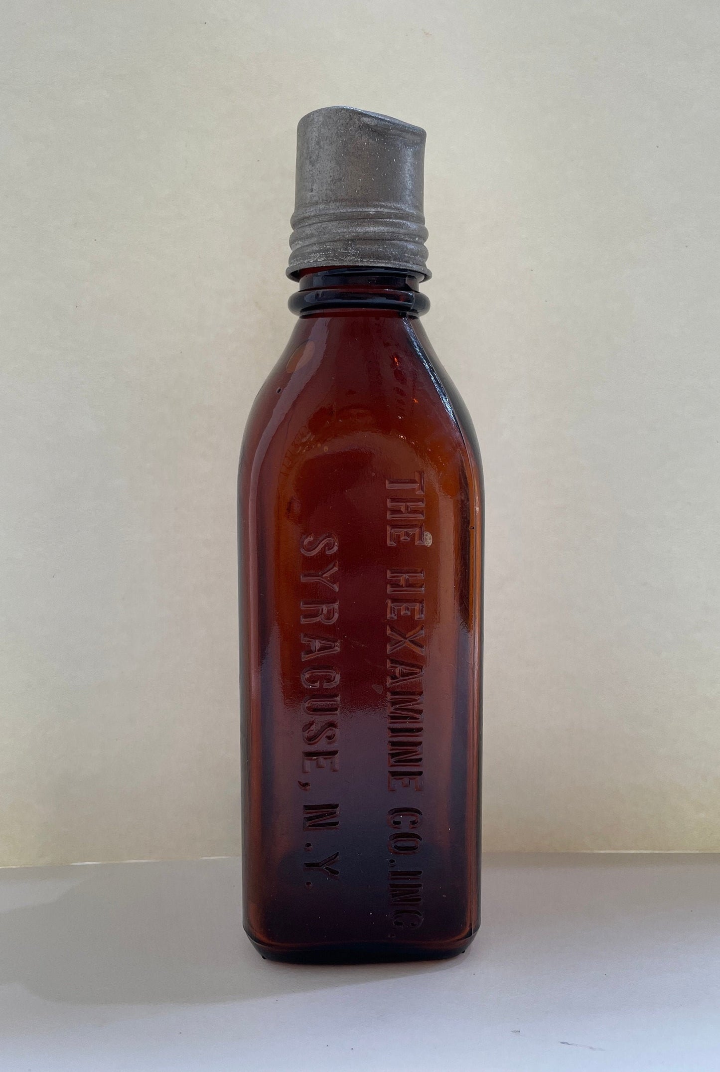 Syracuse, NY, Amber Hexamine Bottle