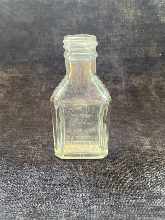 Bloomfield, New Jersey - Hinds Honey and Almond Cream Bottle Vintage 1920s