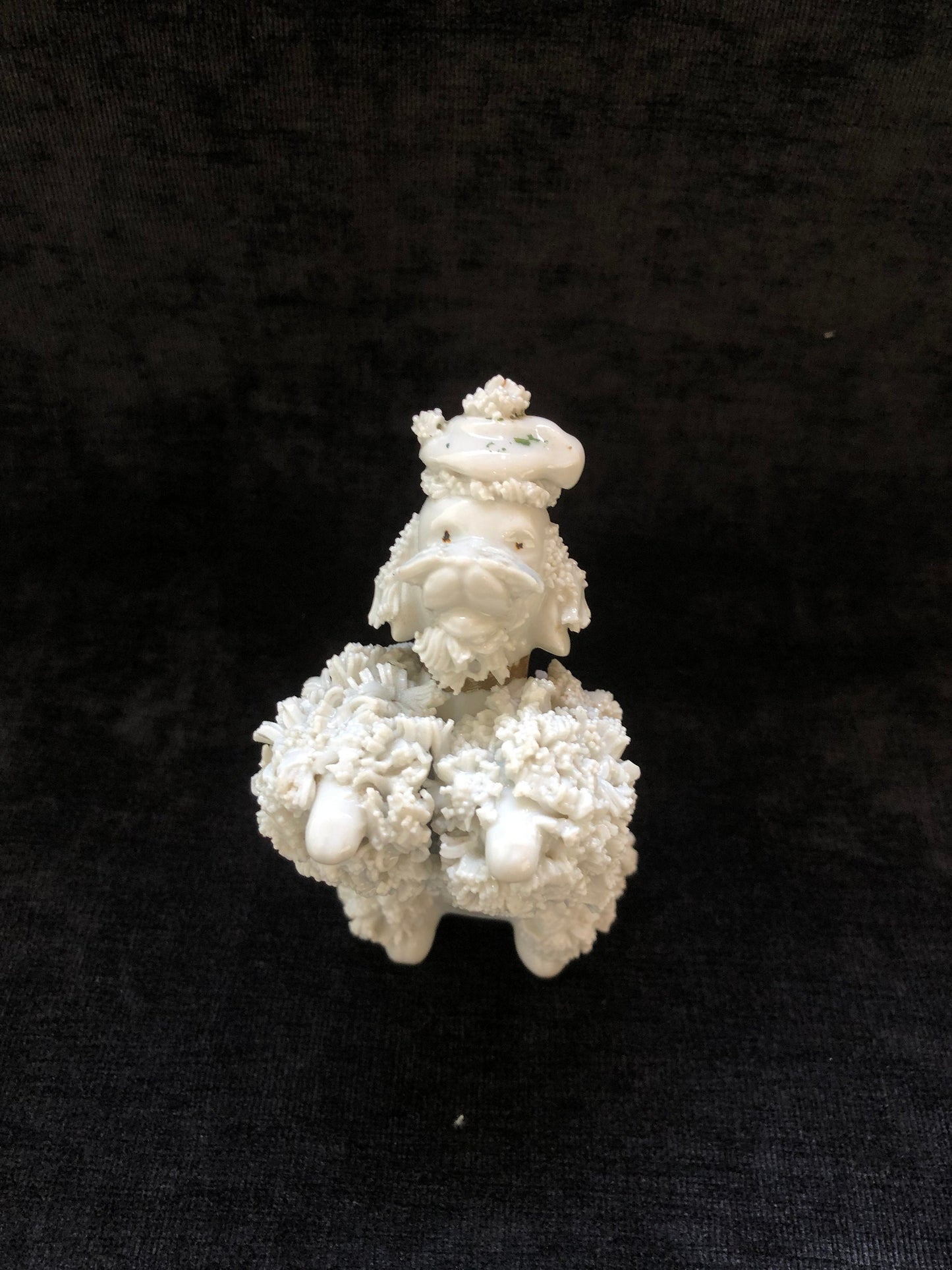 Spaghetti Glass White Poodle With a Beret - Mid Century Modern