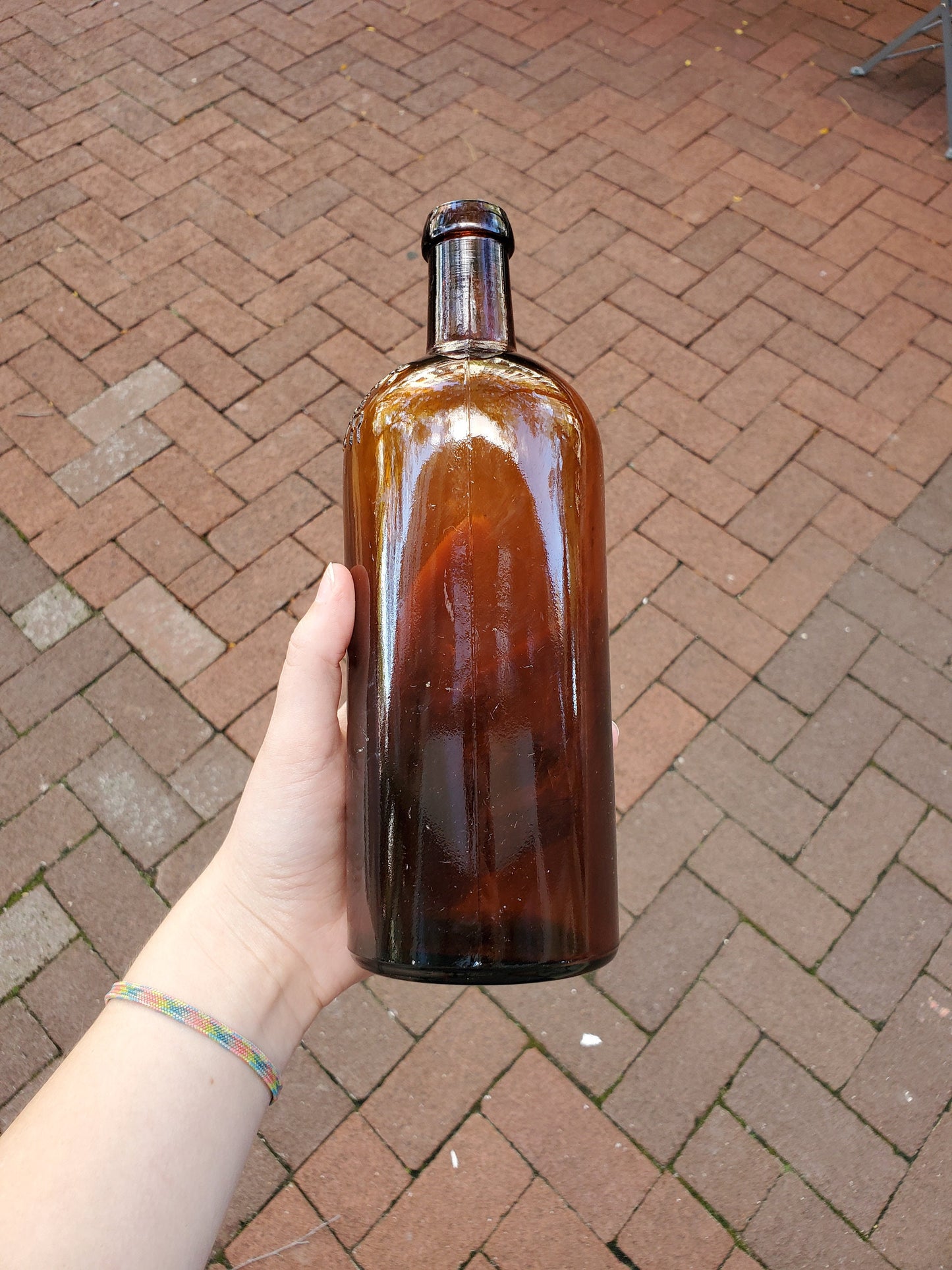 Witter Springs Water, Vintage Amber Glass Bottle From Early 1900s