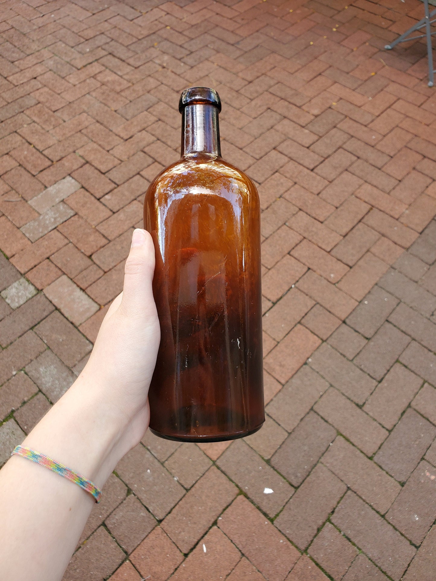 Witter Springs Water, Vintage Amber Glass Bottle From Early 1900s