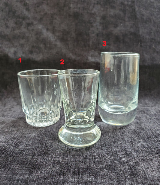 Three Shot Glasses, Vintage - Sold Separately