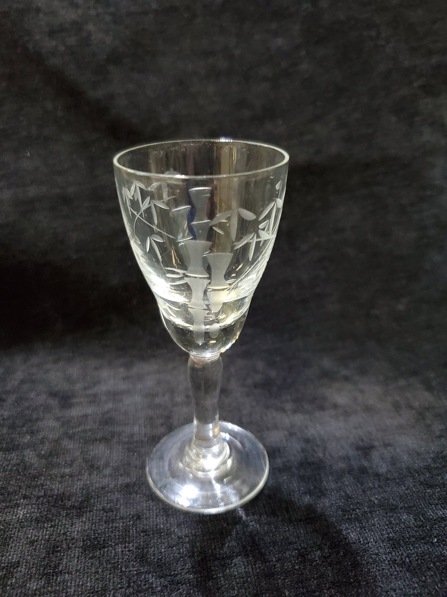 Noritake Sasaki Aperitif Glasses In Cut Bamboo Pattern- Set of 3 From the 1920s