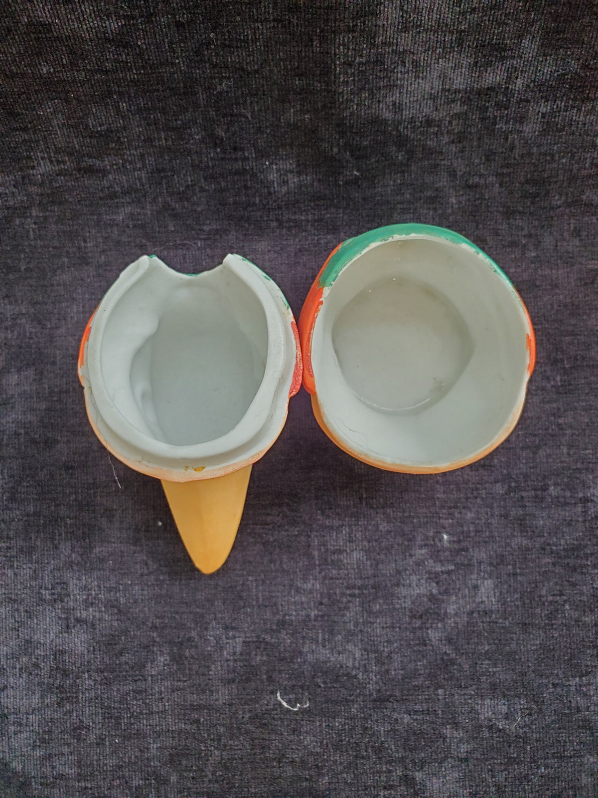German Porcelain Mustard Dish and Pepper Shaker, Vintage, Made in Germany