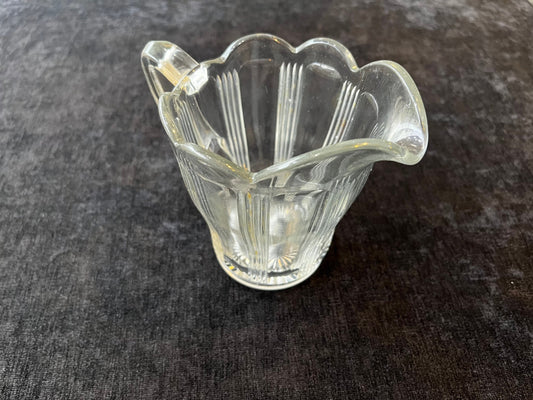 Clear Depression Glass Cream or Syrup Pitcher