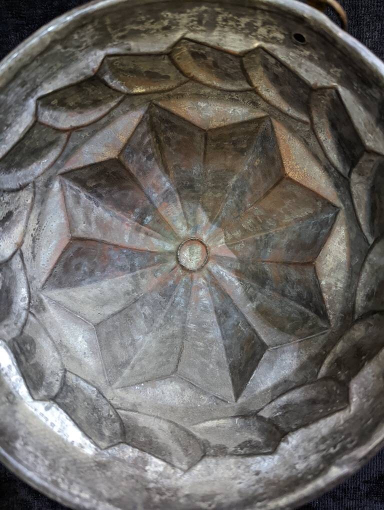 Hand Hammered Late 1800s Round Dome Food Mold
