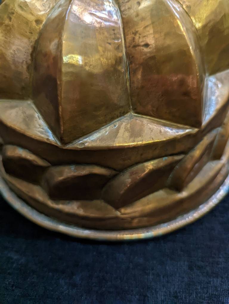 Hand Hammered Late 1800s Round Dome Food Mold